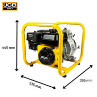 Komplet motopompa spalinowa JCB WP80TP24 do wody brudnej z wężami ssawnym i tłocznym - zestaw pompa szlamowa z nasadami Storz 75 mm