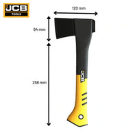 Siekiera do drewna JCB 0,6 kg 320 mm na białym tle - siekiera do łupania i rąbania drewna