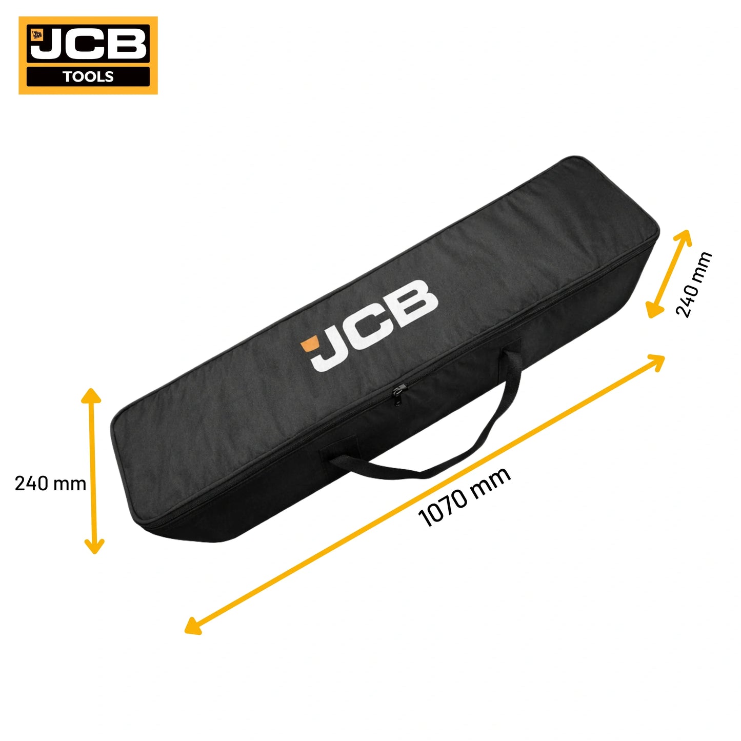 Torba transportowa JCB do składanej lampy KONNECT Tri Fold złożona - pokrowiec na oświetlenie budowlane LED