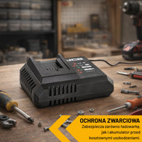 JCB Professional  Super Szybka Ładowarka 9A Do Akumulatorów Li-Ion 18V