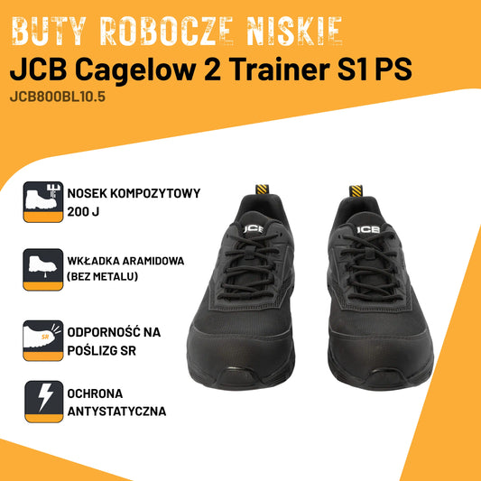 JCB Workwear Buty Robocze Półbut Cagelow 2 S1PS Kompozytowe Czarne