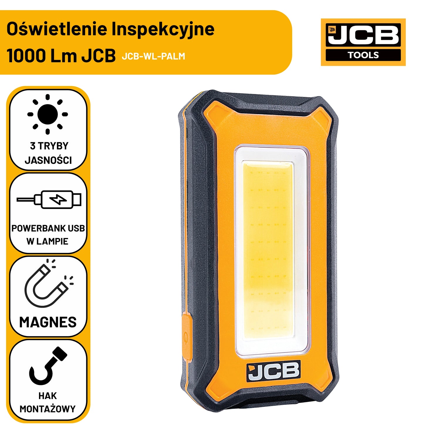 Oświetlenie warsztatowe JCB 1000 lm – lampy warsztatowe LED