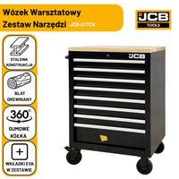 Wózek narzędziowy z wyposażeniem JCB 259 Elementów – wózek na narzędzia