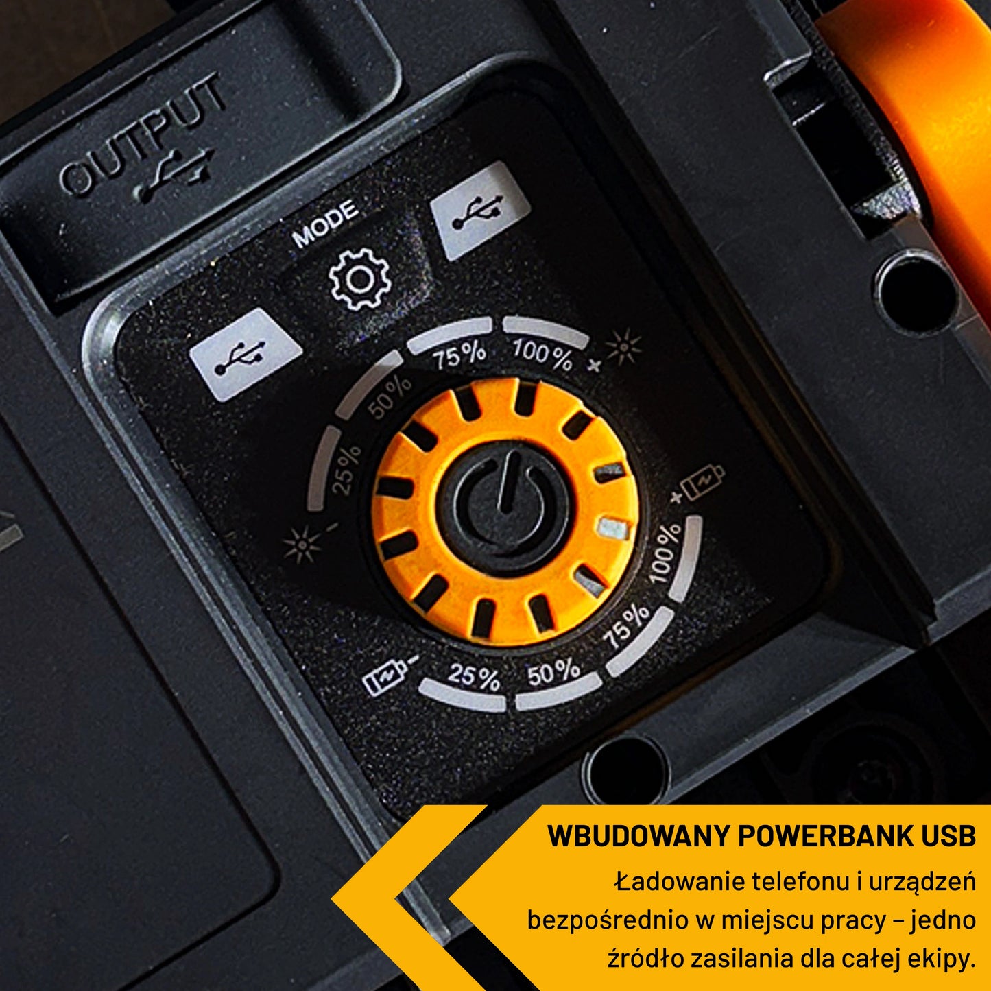 Lampa budowlana na statywie JCB 2500 lm – profesjonalne lampy budowlane