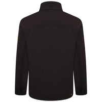 Kurtka robocza softshell JCB czarna, widok z tyłu