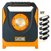 Przenośna lampa budowlana LED JCB 4500 lm – lampa budowlana akumulatorowa