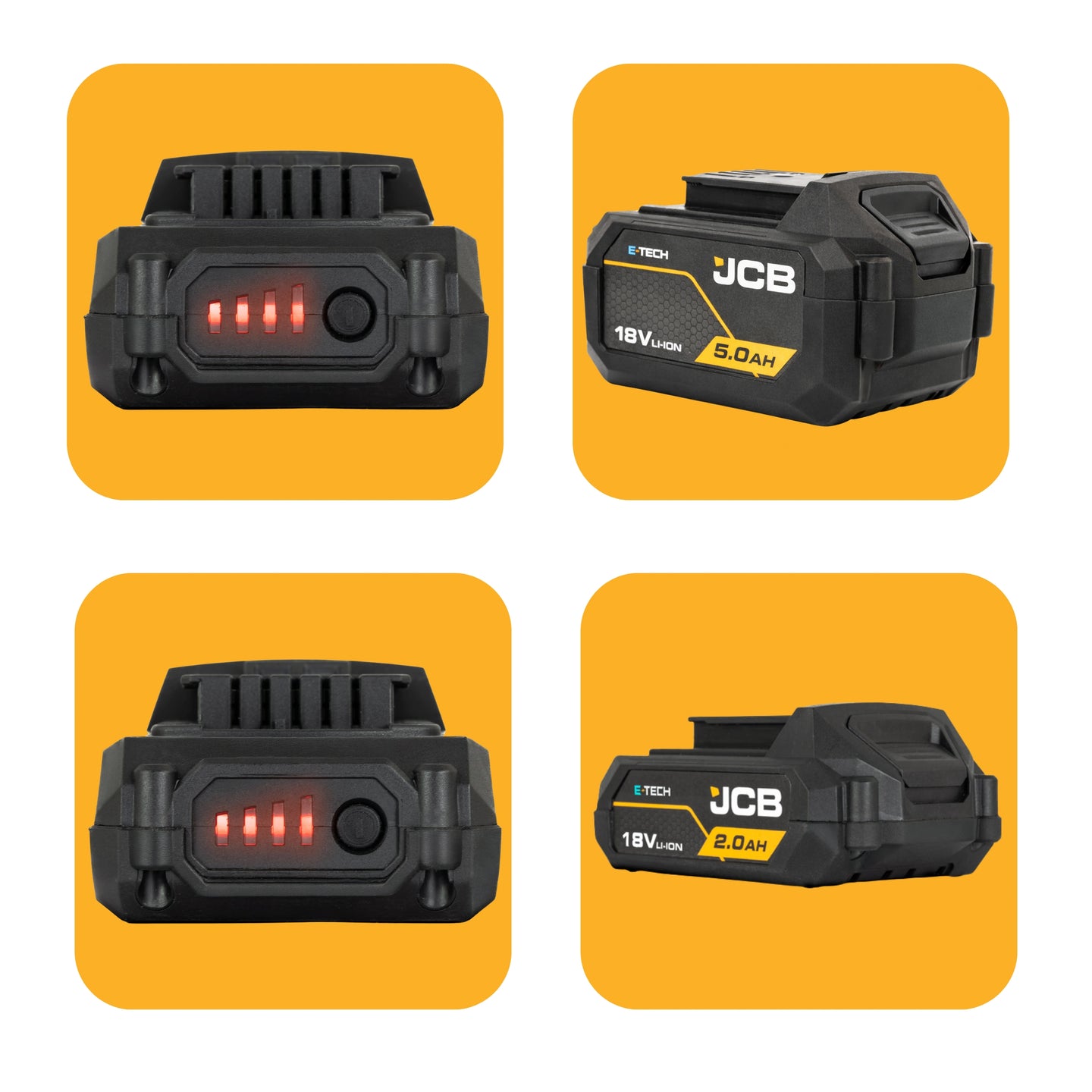 Zestaw elektronarzędzia JCB 160Nm – zestaw elektronarzędzi akumulatorowych, widok produktu