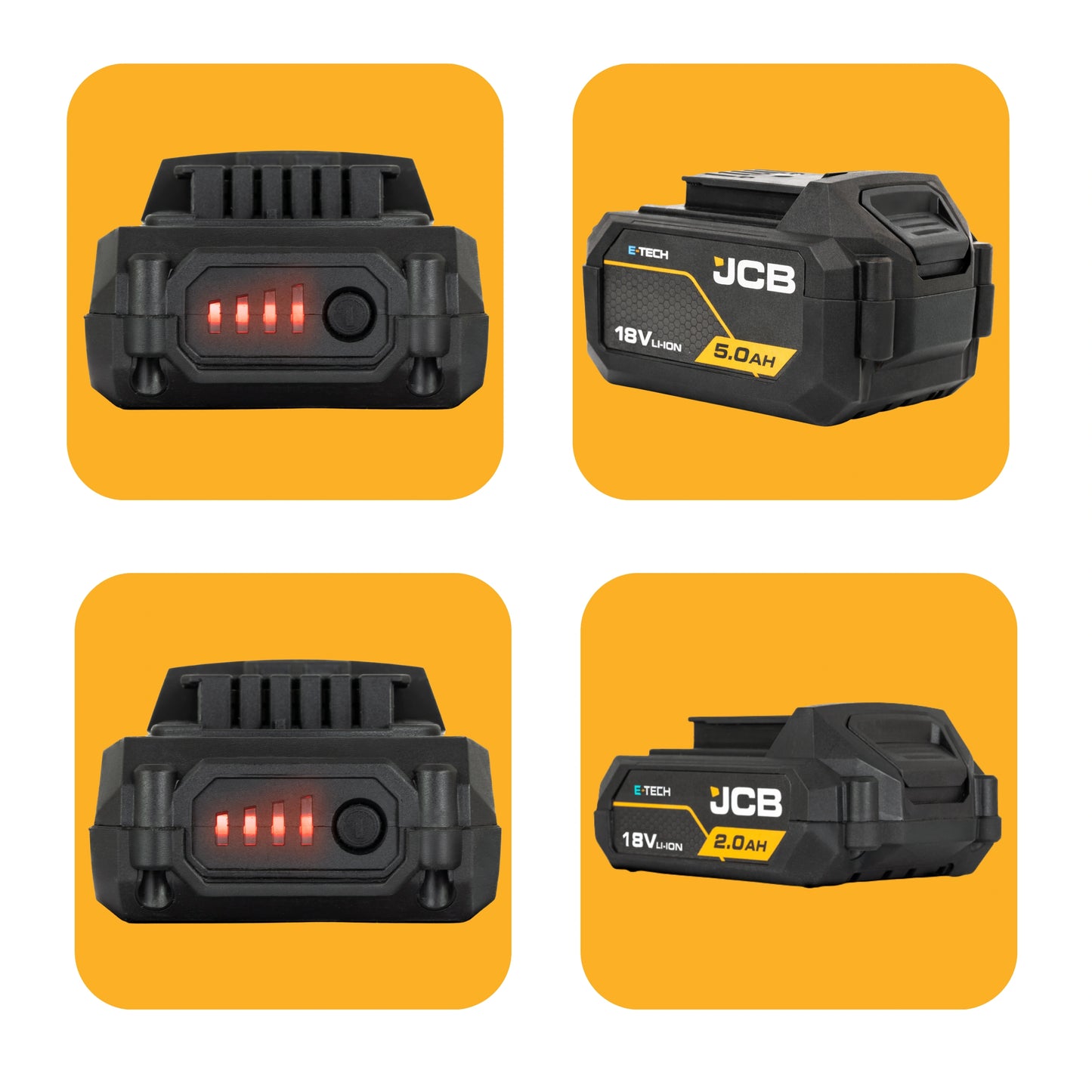 Zestaw elektronarzędzia JCB 160Nm – zestaw elektronarzędzi akumulatorowych, widok produktu