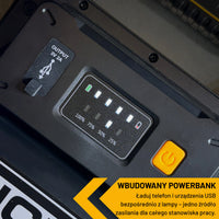 Lampa robocza akumulatorowa JCB 4500 lm – oświetlenie placu budowy