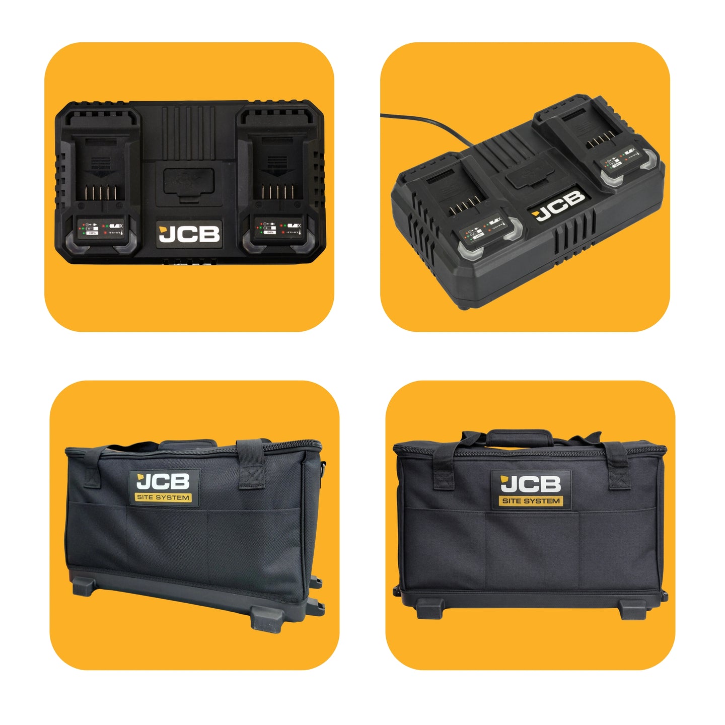 Zestaw elektronarzędzi akumulatorowych JCB 160Nm – zestaw narzędzi z wkrętarka, widok produktu