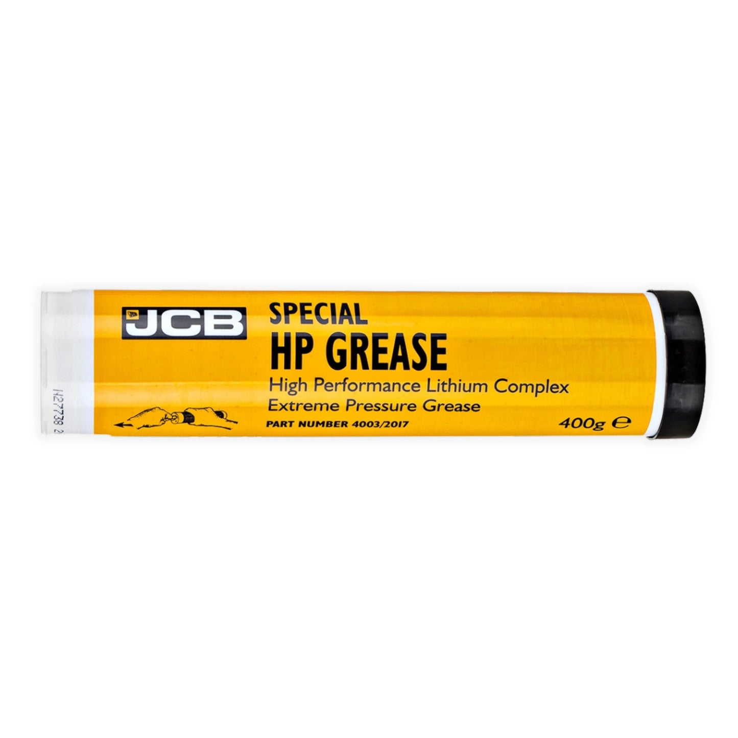Smar do łożysk JCB Special HP Grease tuba 400g litowy High Performance ujęcie poziome