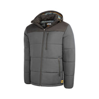 Kurtka robocza ocieplana z kapturem JCB Workwear szaro-czarna JCB006GYBL - widok 2